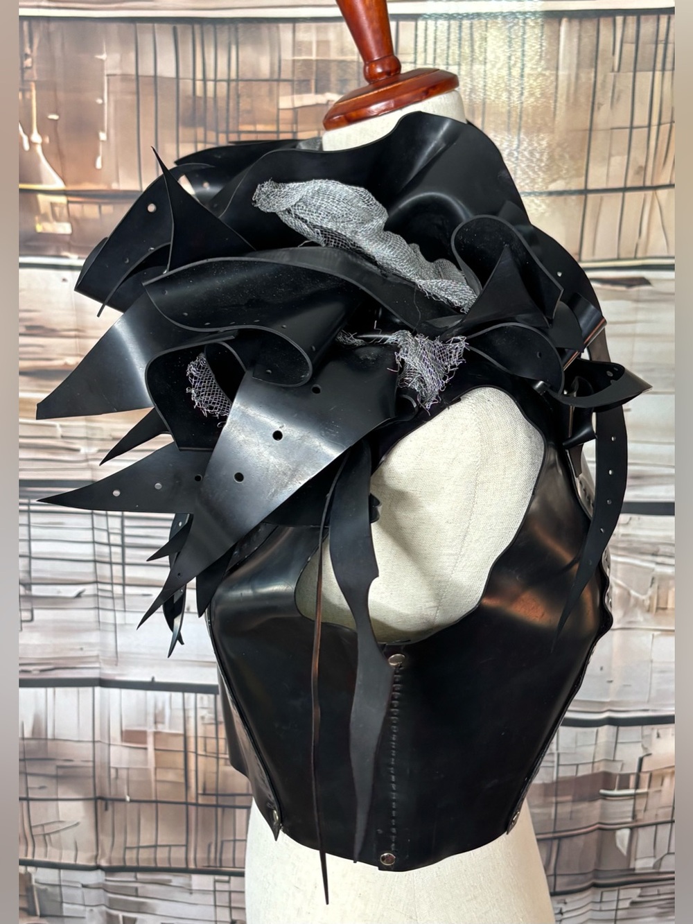 Vesperi Designs Avant Garde Sculptural Corset Top Medium Gothic Cyberpunk Corset - Picture 10 of 16